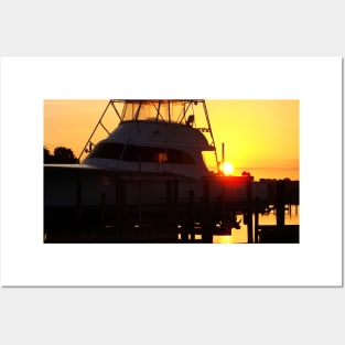 Boat Sunrise Posters and Art